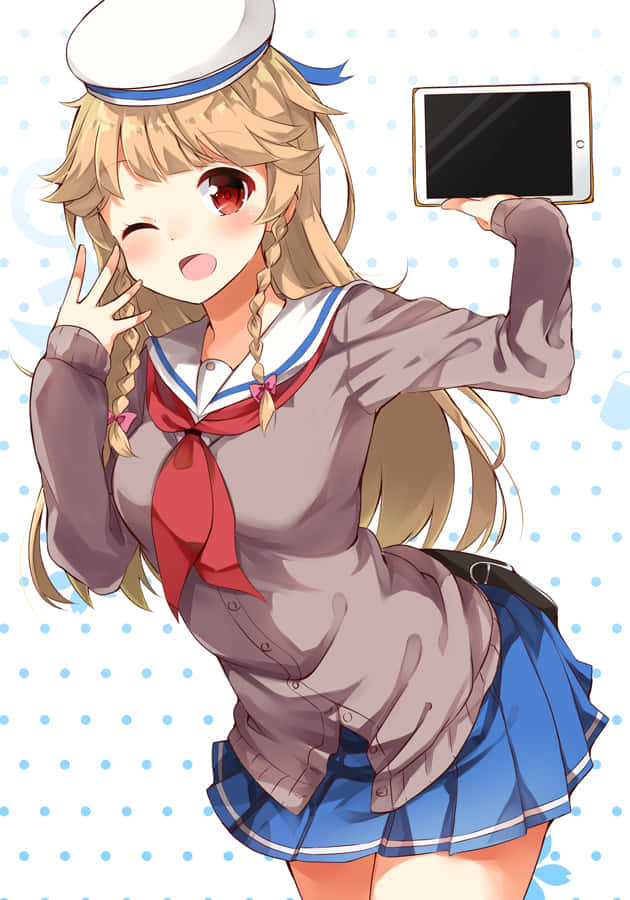 Kouko Nosa Selfie High School Fleet Wallpaper