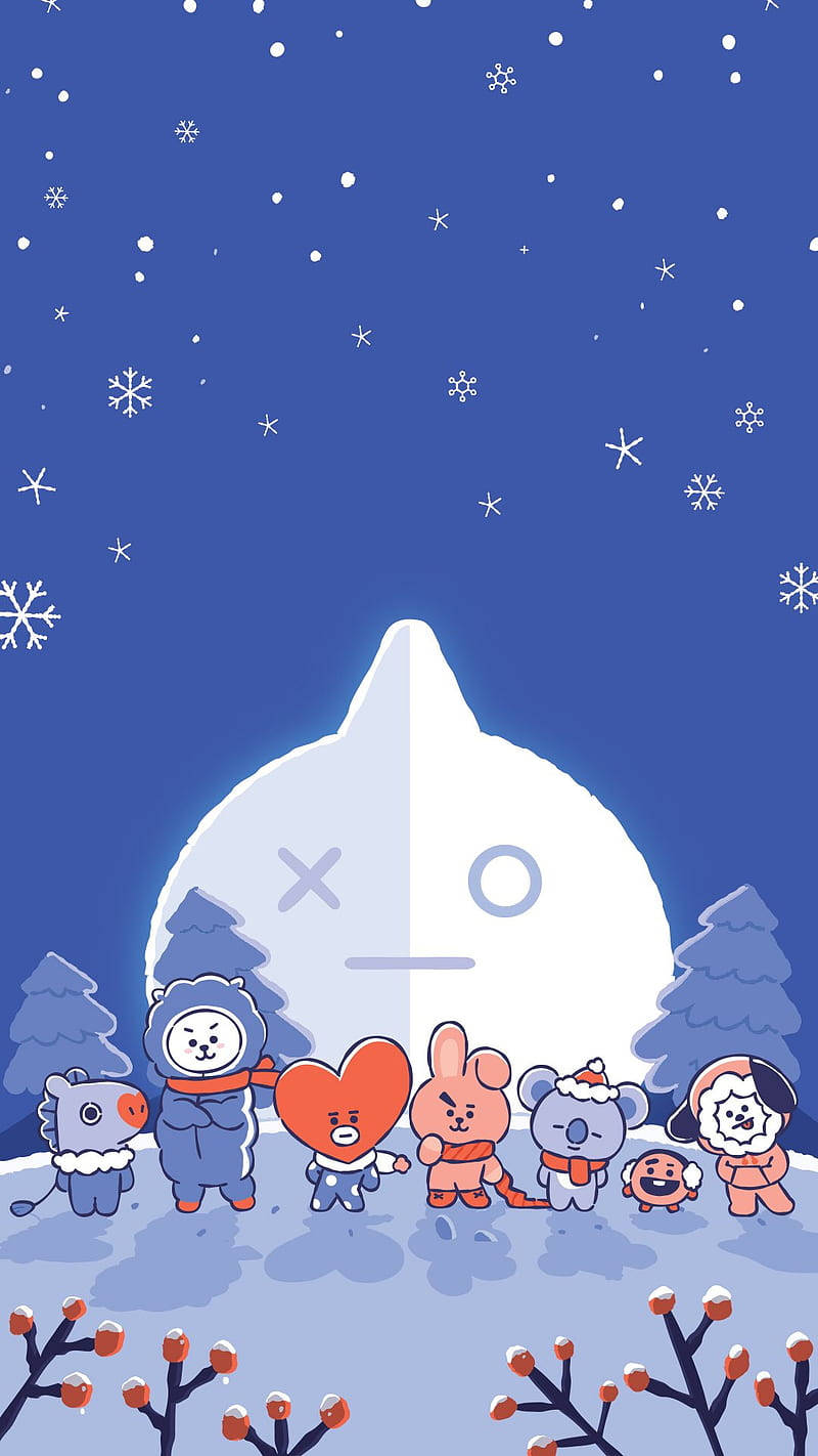 Koya Bt21 In Snow Wallpaper