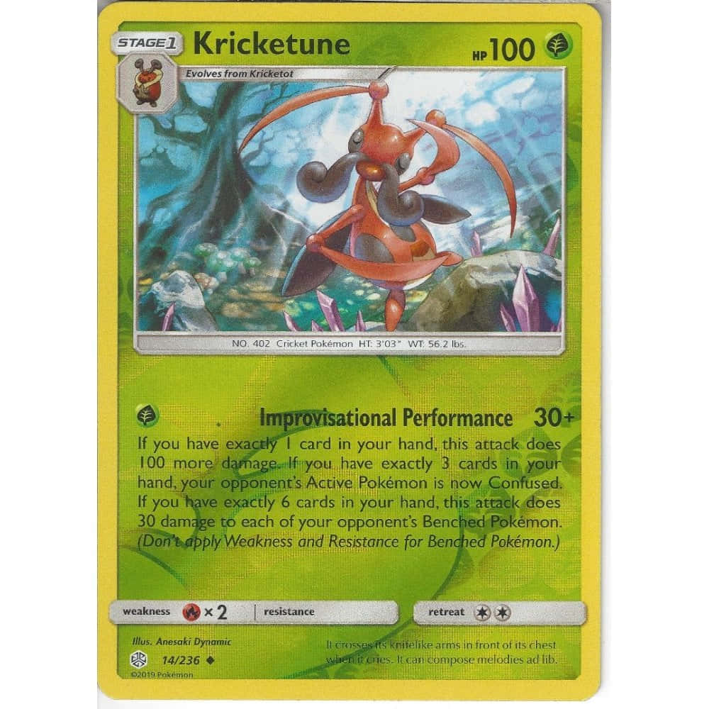 Kricketune Green Pokemon Trading Card Wallpaper