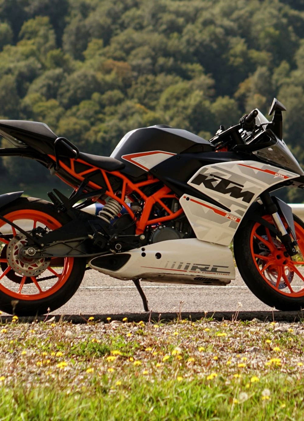 Ktm Duke Roadside Bikes Iphone Wallpaper