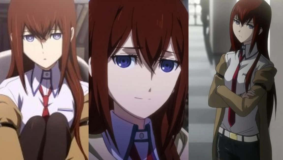 Kurisu Makise From Steins;gate In A Pensive Pose Wallpaper