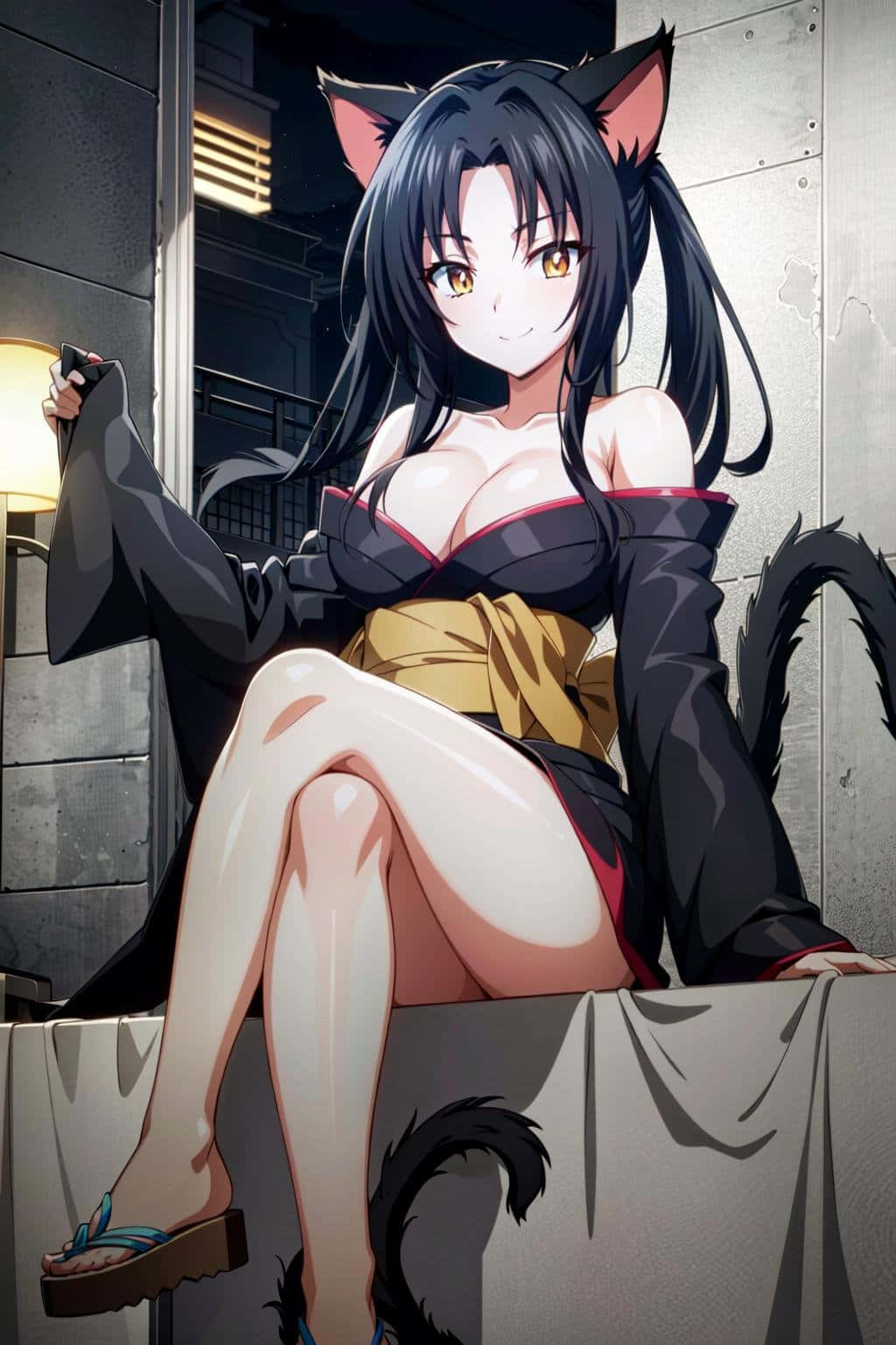 Kuroka_ Toujou_ Anime_ Character Wallpaper