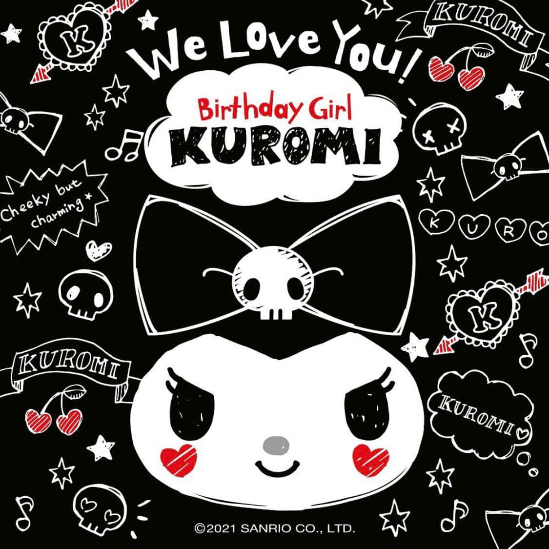 Kuromi Birthday Celebration Graphic Wallpaper