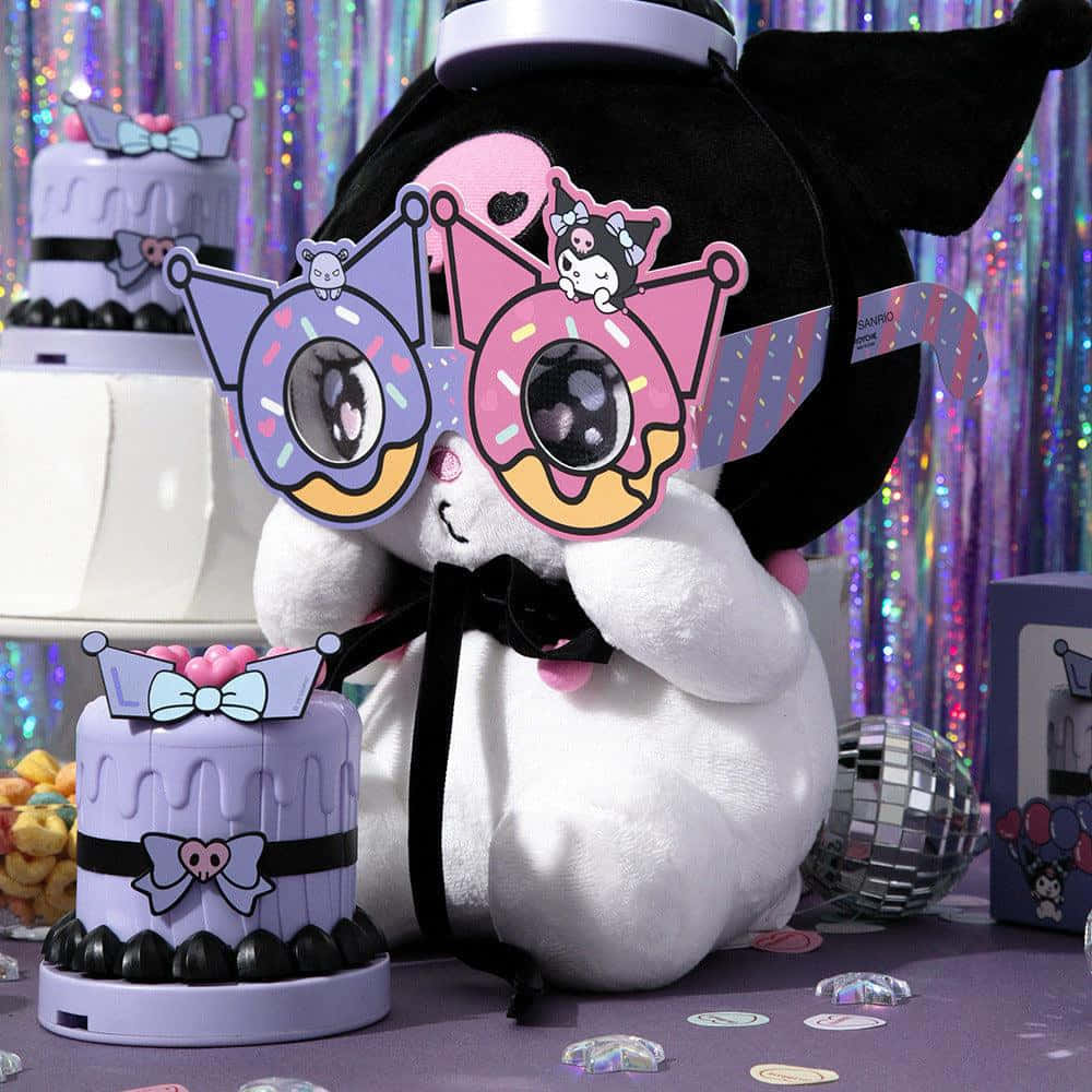 Kuromi Celebrating Birthday Party Wallpaper