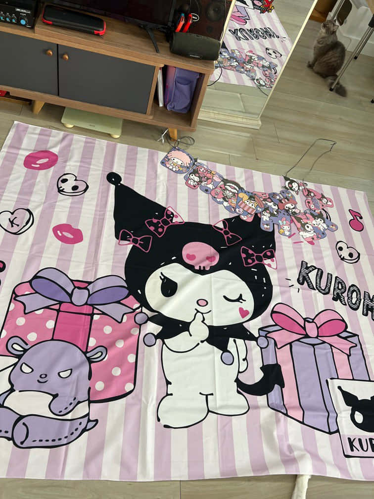 Kuromi Themed Birthday Blanket Wallpaper