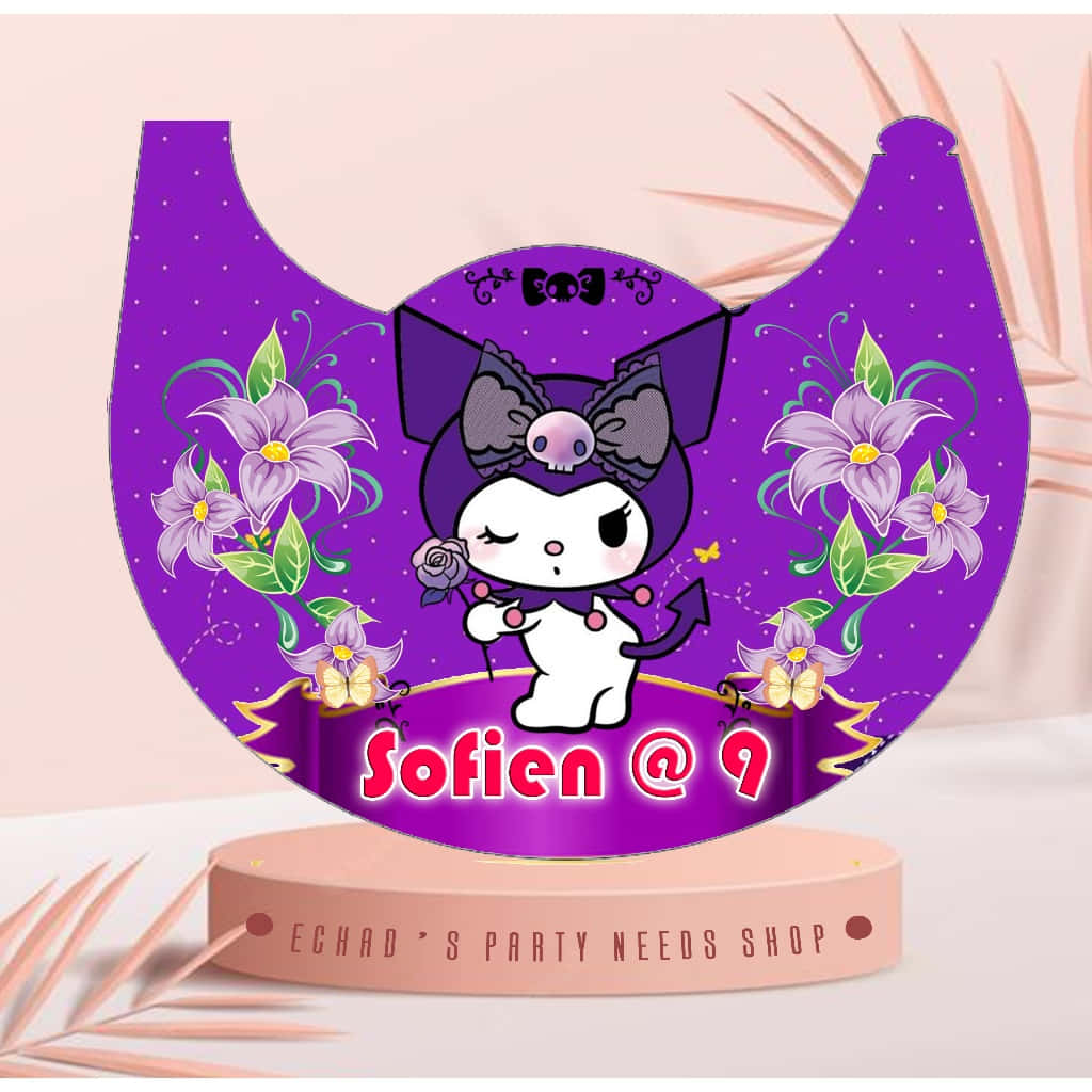 Kuromi Themed Birthday Party Decoration Wallpaper