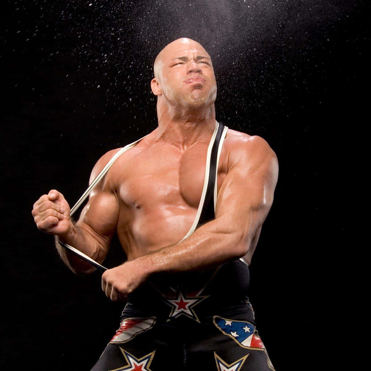 Kurt Angle Removing His Wrestling Singlet Wallpaper