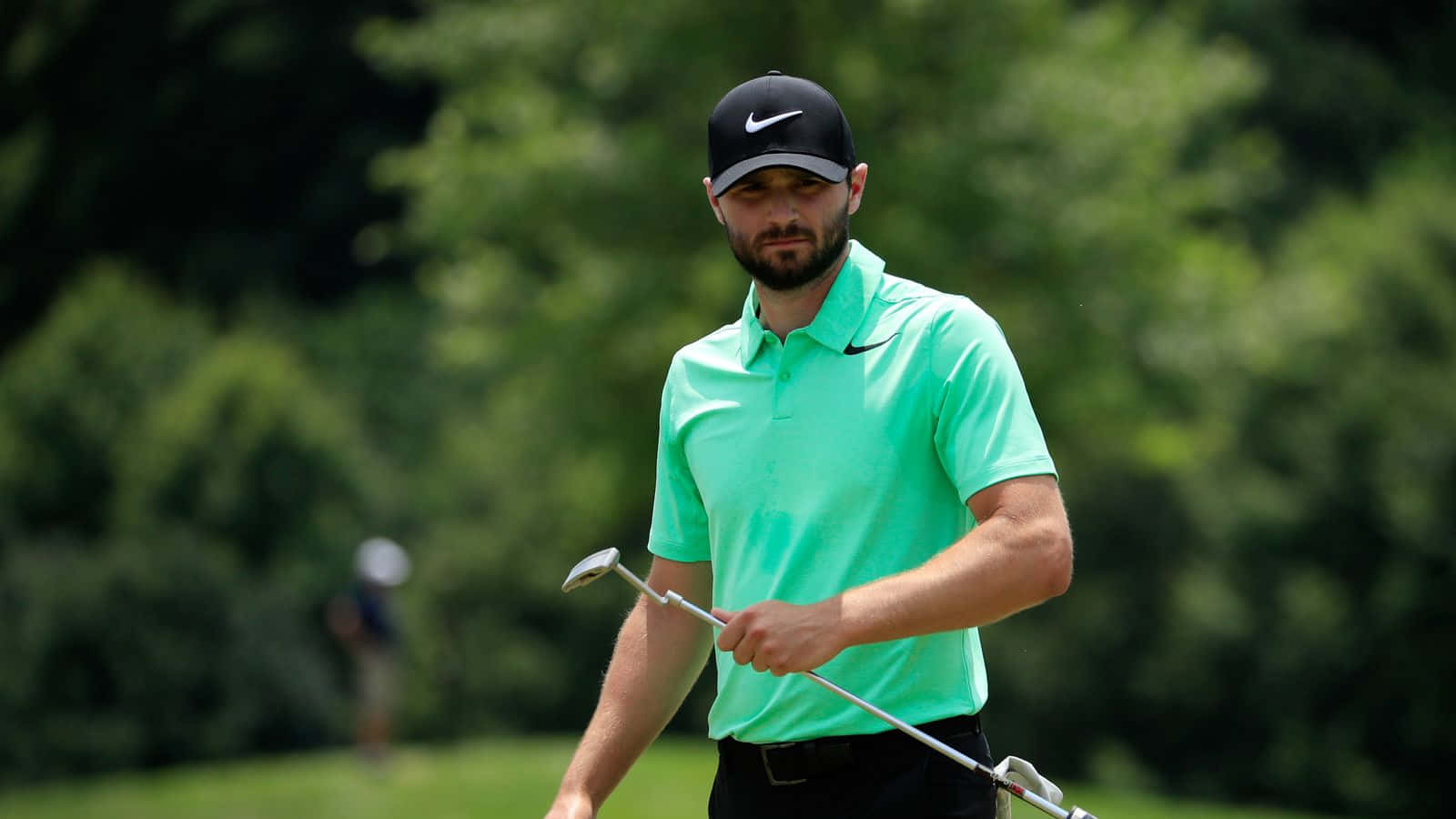 Kyle Stanley Holding Golf Club Wallpaper