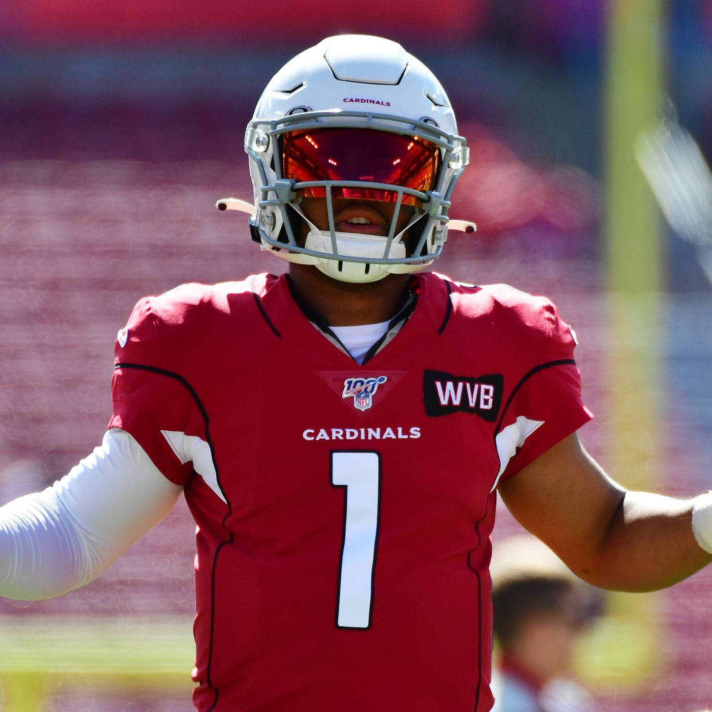 Kyler Murray Opening His Arms Wallpaper