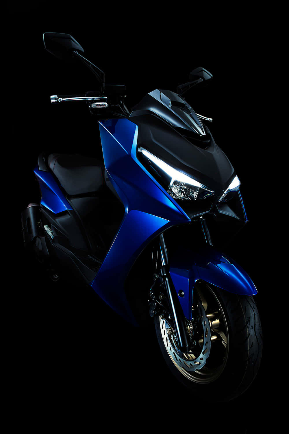 Kymco Scooter Blue Black Profile Wallpaper