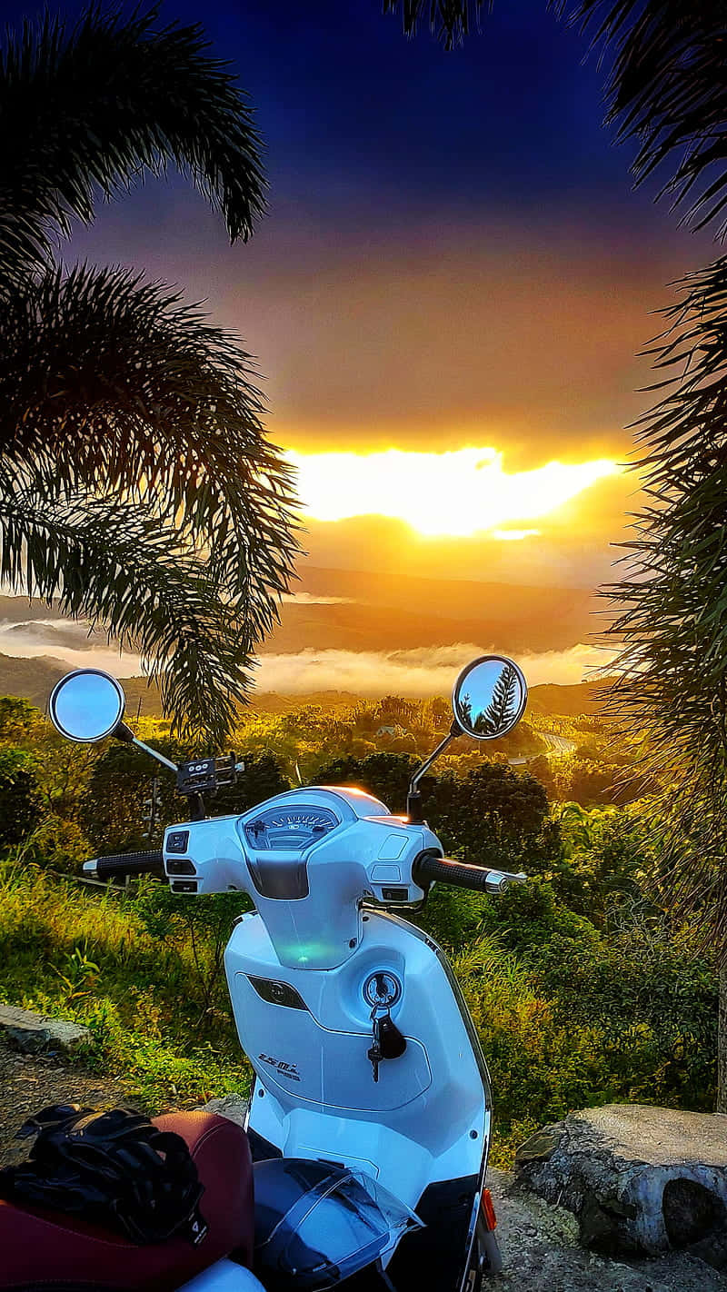 Kymco Scooter Sunset View Wallpaper