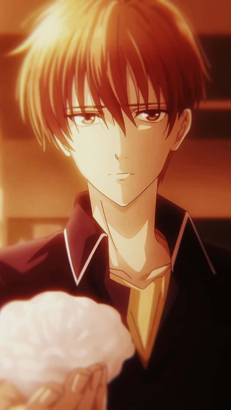 Kyo Sohma Holding Food Fruits Basket Anime Wallpaper