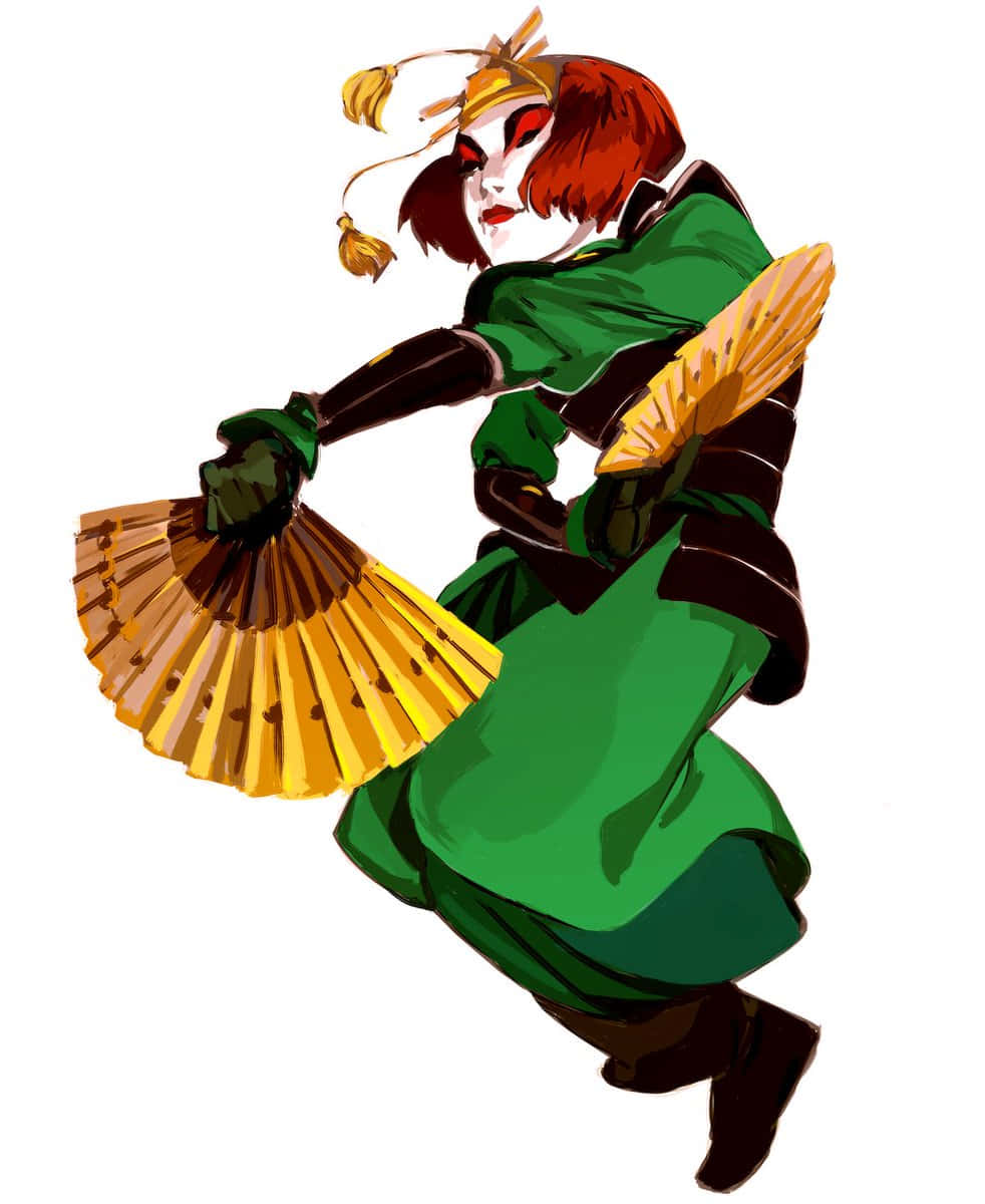 Kyoshi_ Warrior_ Suki_ Fan_ Dance Wallpaper