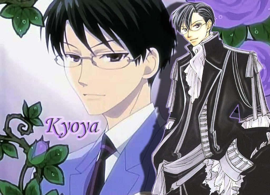 Kyoya Ootori From Ouran High School Host Club Relaxing In His Chair Wallpaper