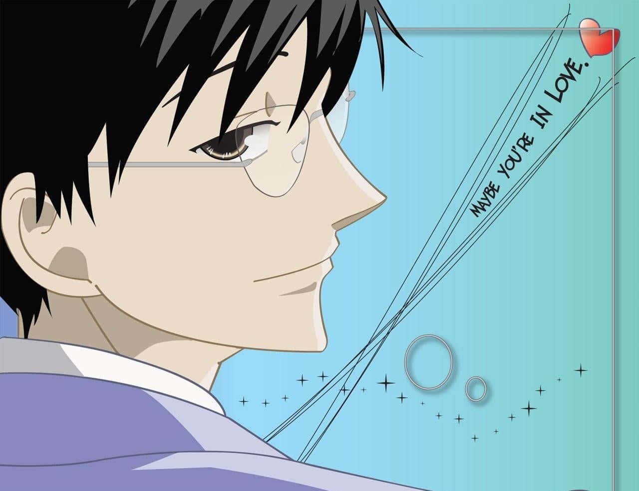 Kyoya Ootori Stylishly Dressed In His Ouran High School Host Club Uniform Wallpaper