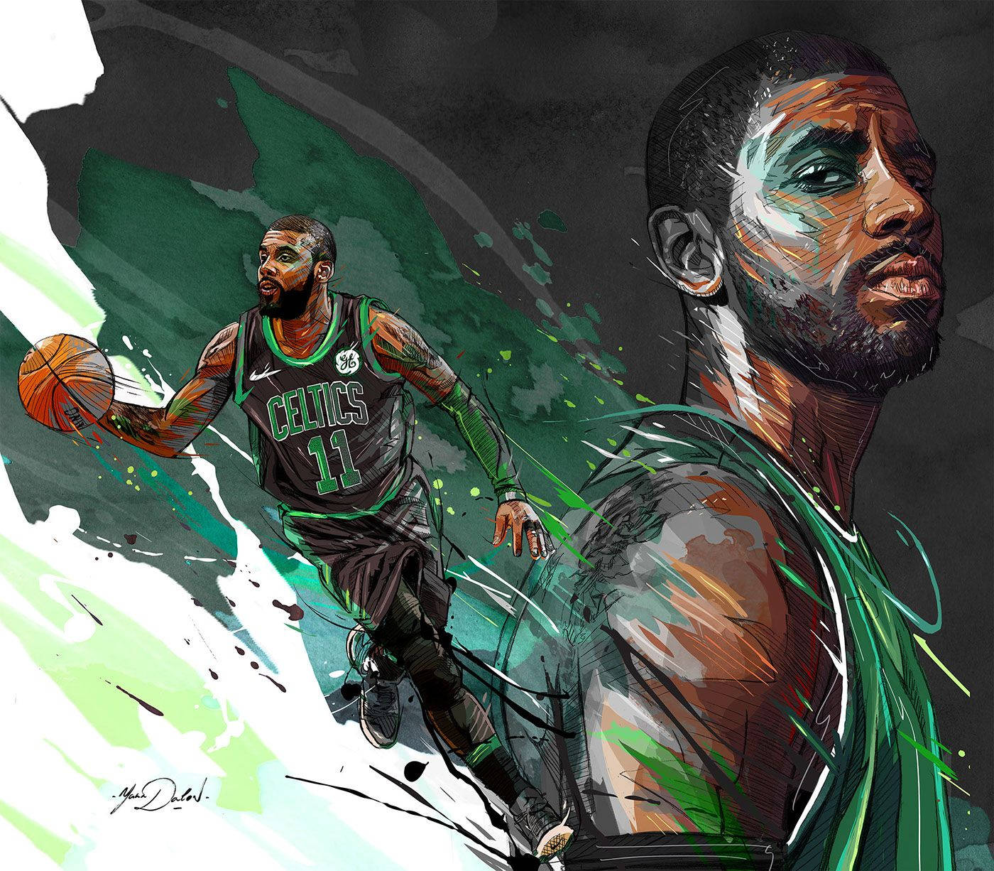 Kyrie Irving Graphic Art Wallpaper