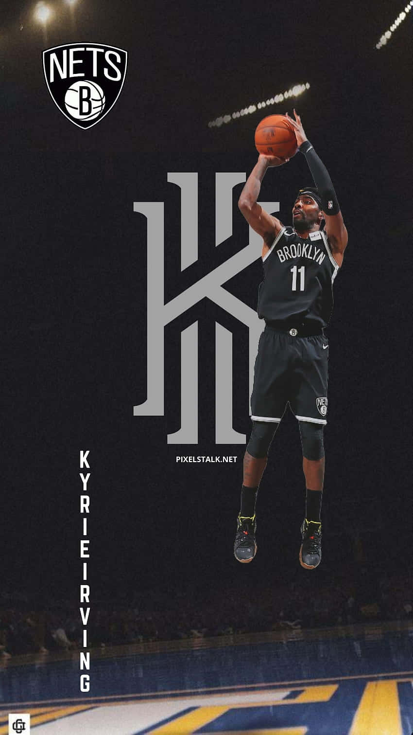 Kyrie Irving Of The Brooklyn Nets Leading The Charge Wallpaper