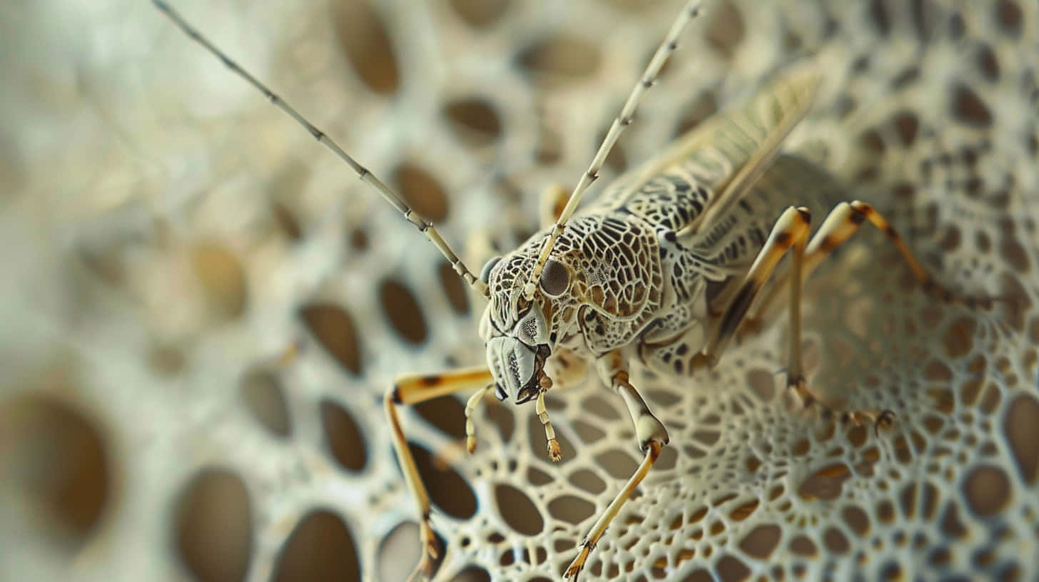 Lace Bug Detailed Macro Wallpaper