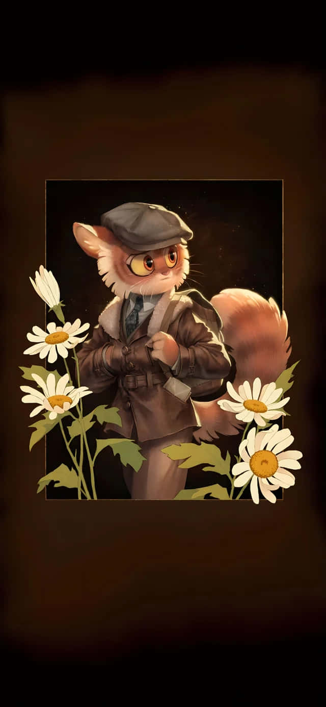 Lackadaisy Character Among Daisies Wallpaper