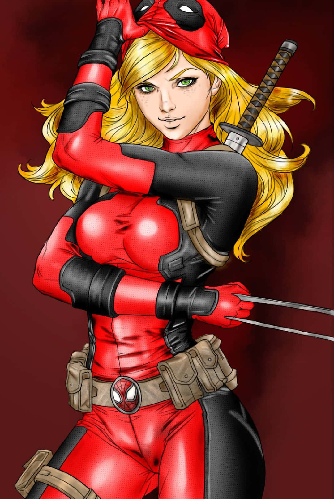 Lady Deadpool In Action Wallpaper