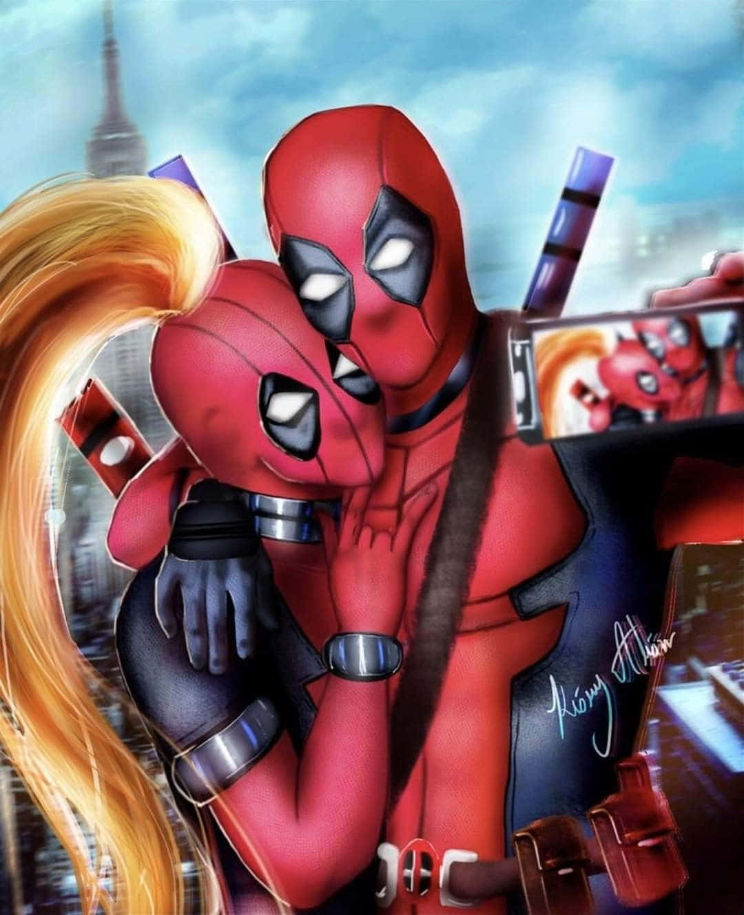 Lady Deadpool Unleashes Mayhem Wallpaper