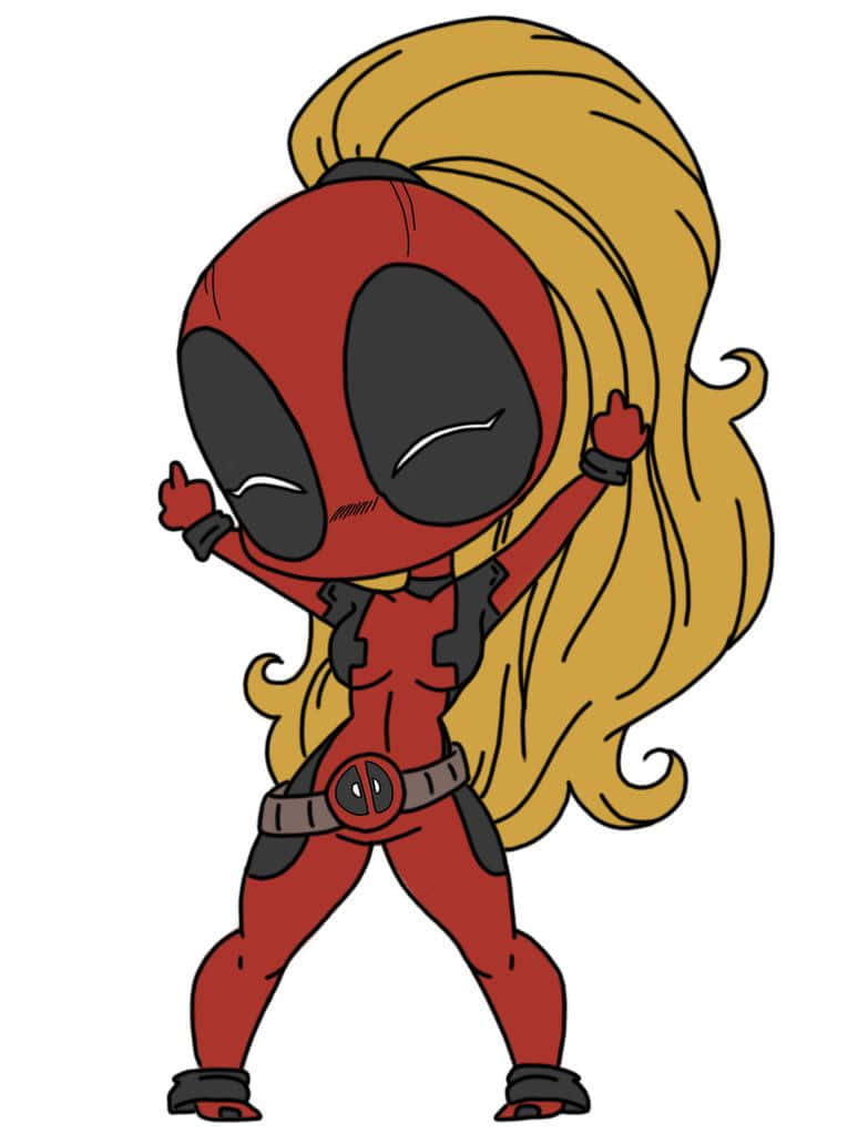 Lady Deadpool Unmasked In Action Wallpaper