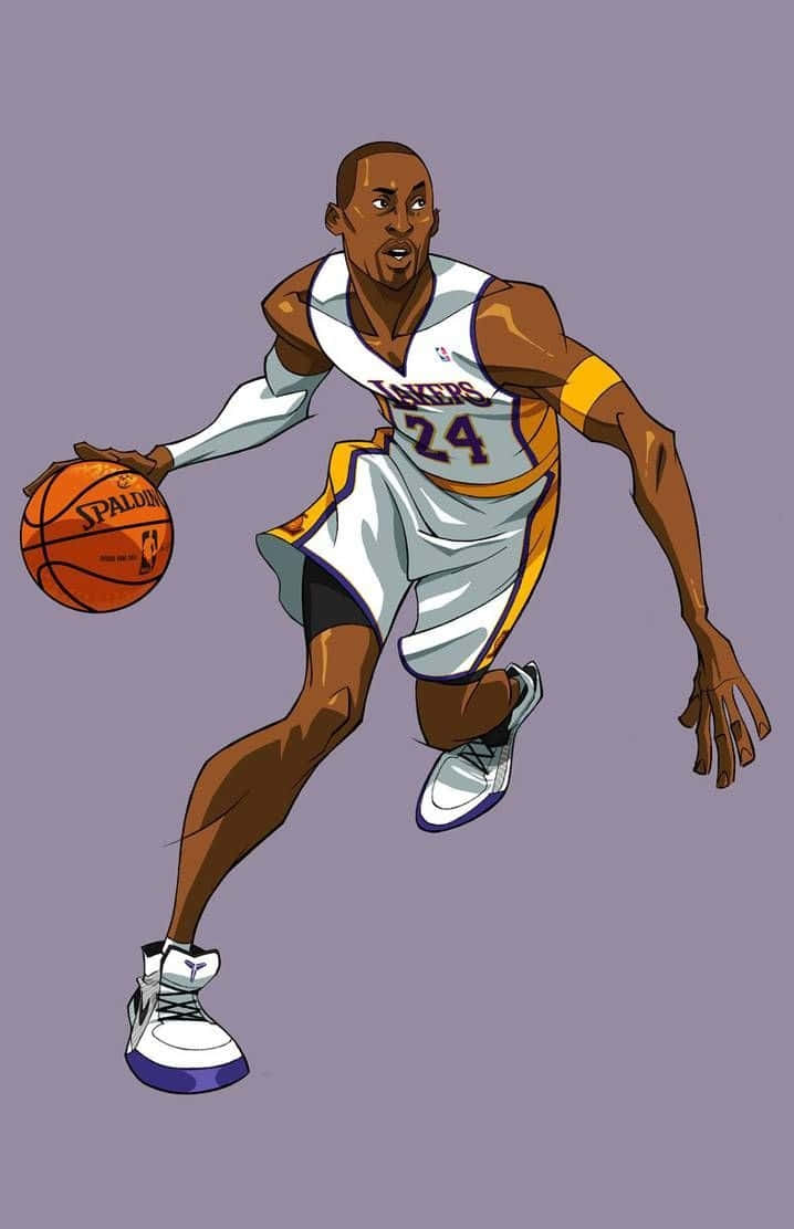 Lakers Kobe Bryant Cartoon Wallpaper