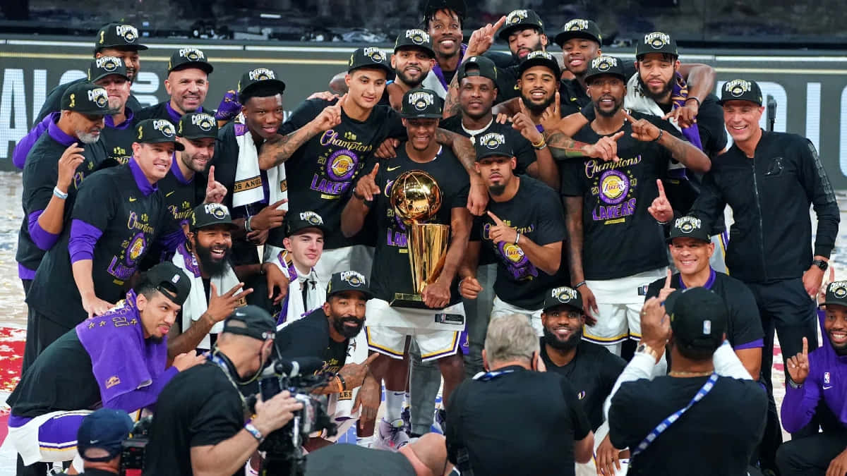 Lakers2020 N B A Champions Celebration Wallpaper