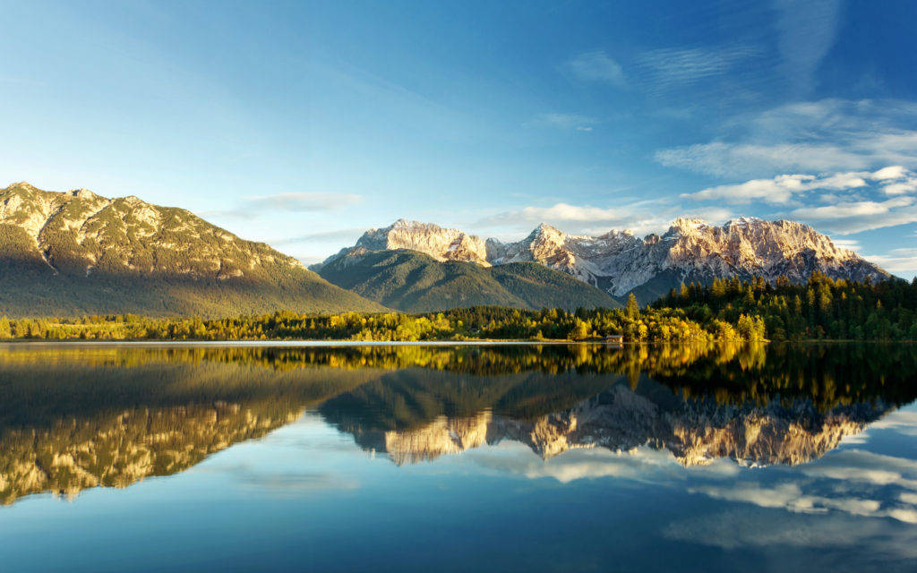 Lakeview Hd Mountain Range Wallpaper