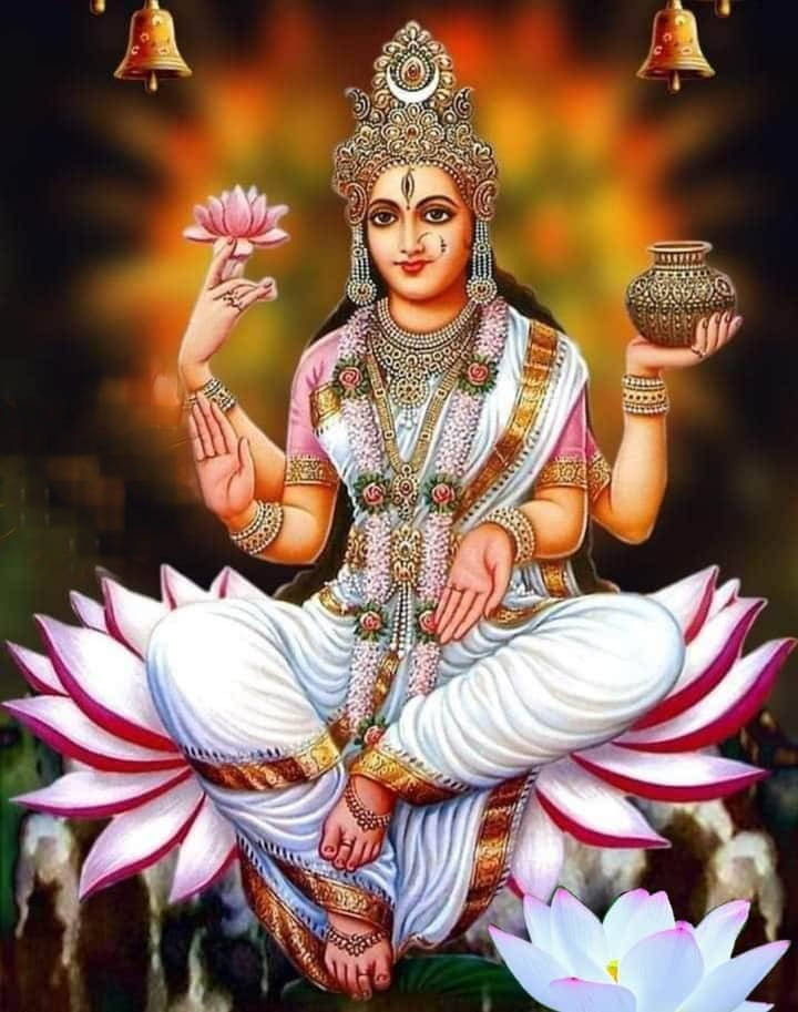 Lakshmi Devi With Bells Wallpaper