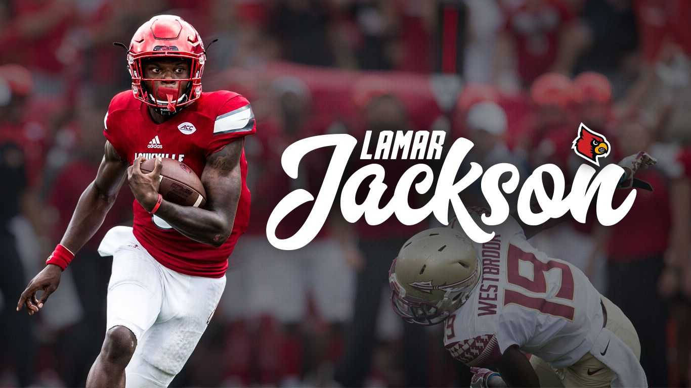 Lamar Jackson Cardinals Quarterback Wallpaper