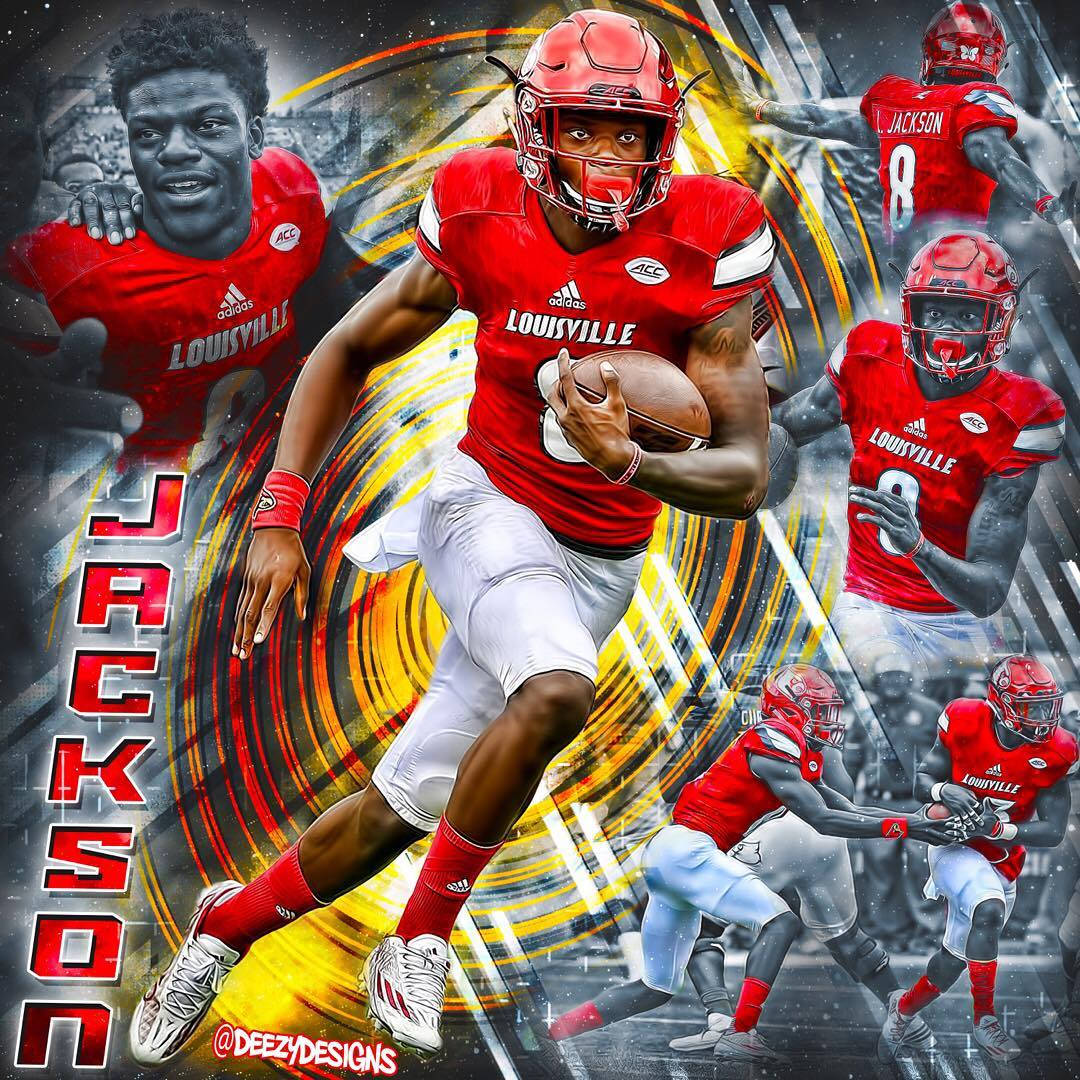 Lamar Jackson Collage Poster Wallpaper