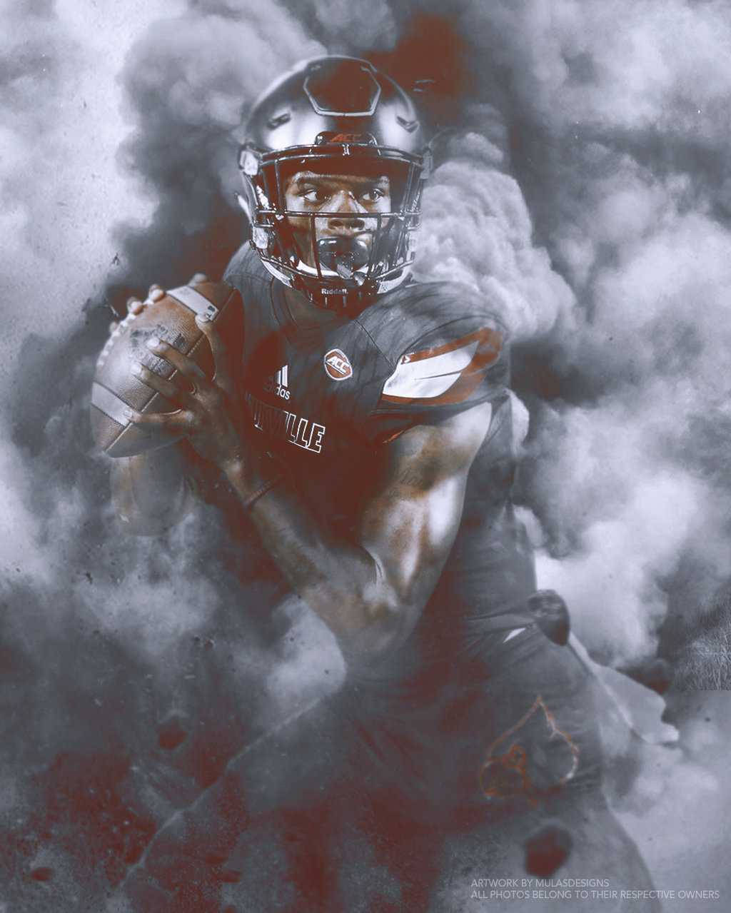 Lamar Jackson Cool Graphic Poster Wallpaper