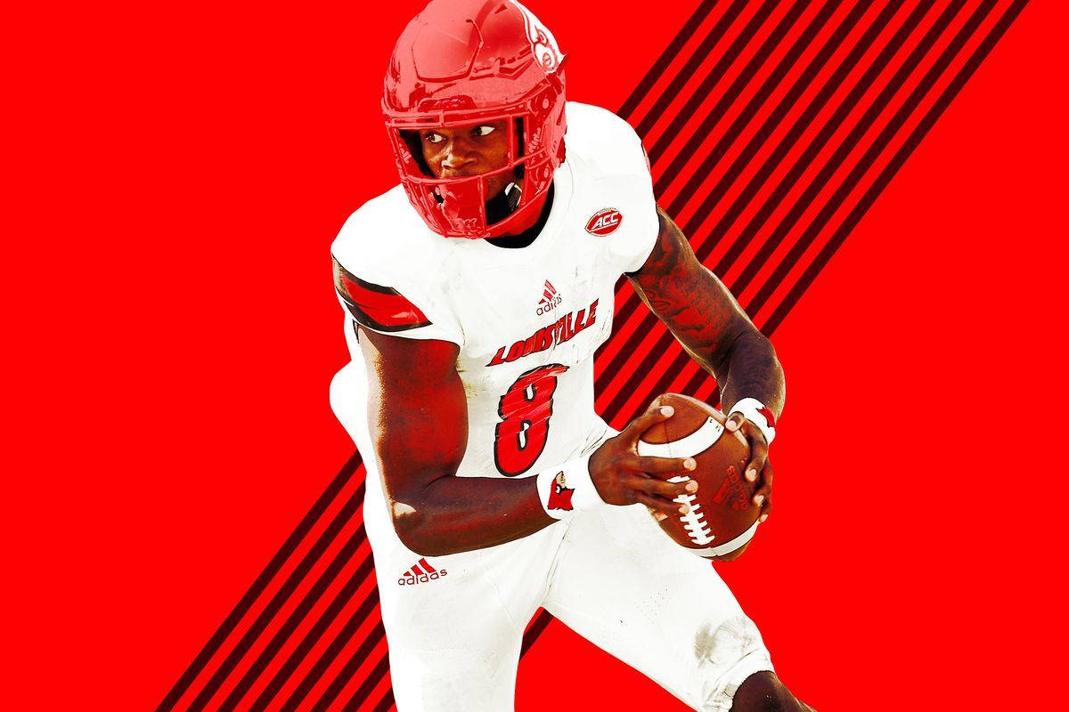 Lamar Jackson Cool Red Poster Wallpaper