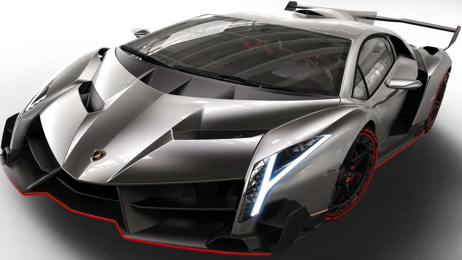 Lamborghini Veneno Striking Pose On The Track Wallpaper