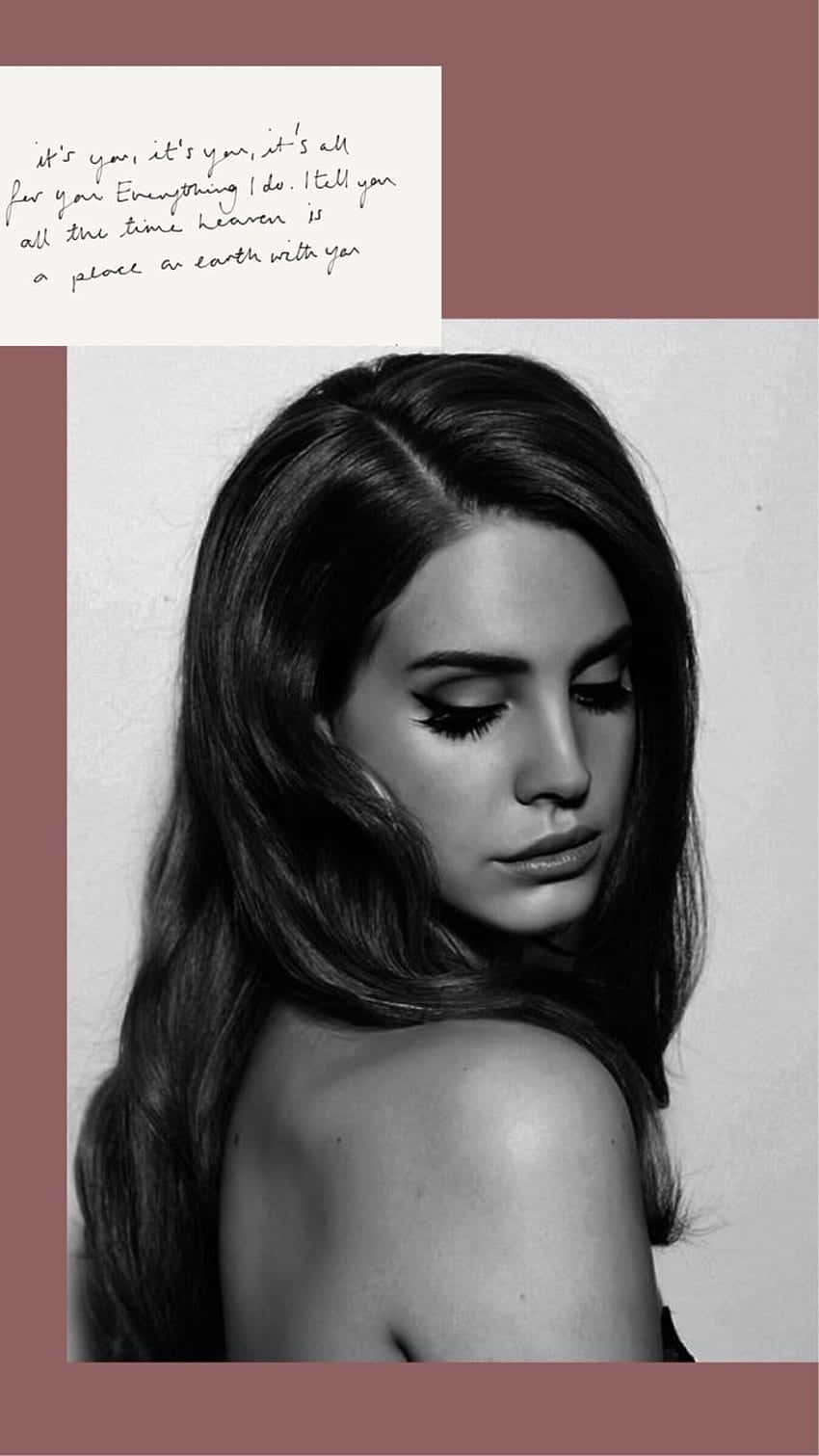 Lana Del Rey Blackand White Portrait Wallpaper