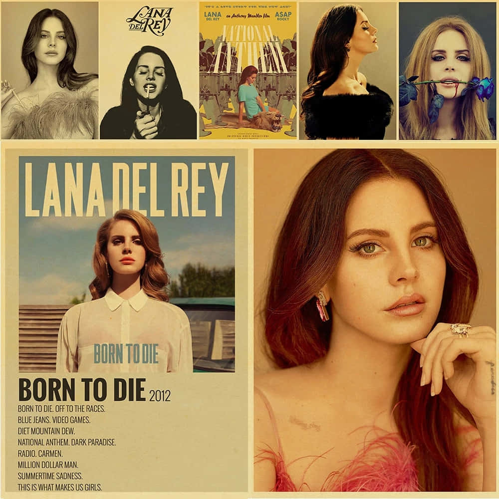 Lana Del Rey Collage Aesthetic Wallpaper