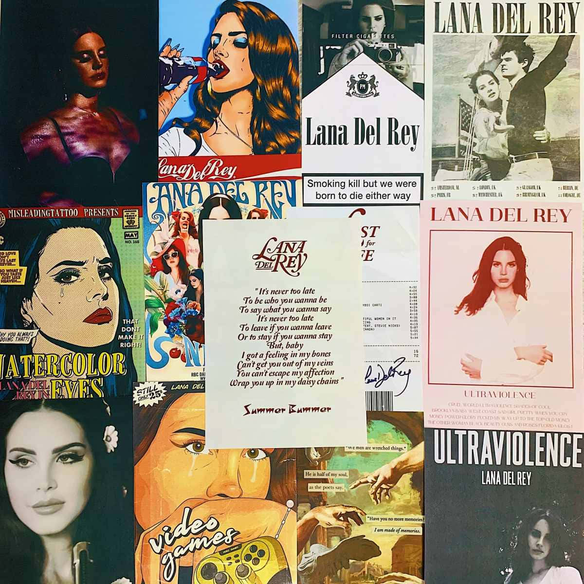 Lana Del Rey Collage Aesthetic Wallpaper