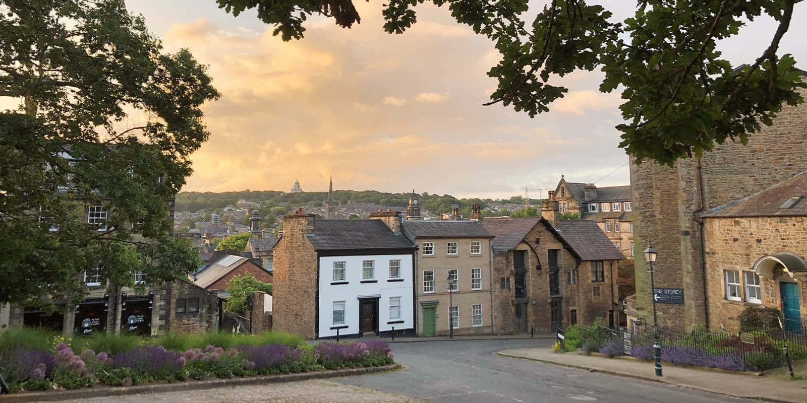 Lancaster U K Historic Town View Wallpaper