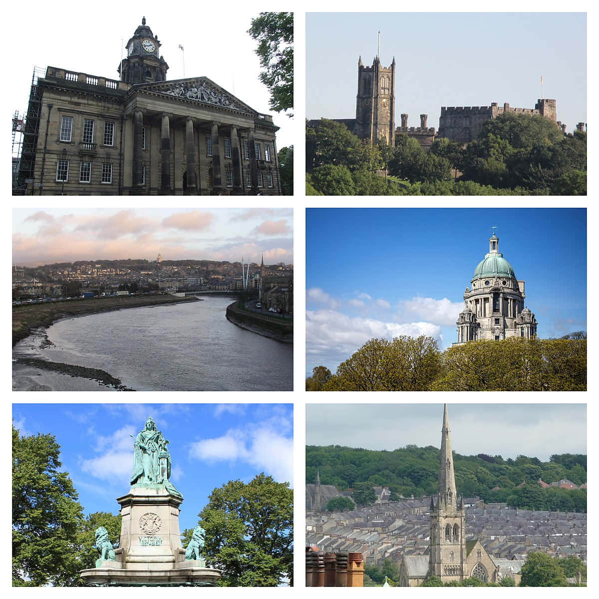 Lancaster U K Landmarks Collage Wallpaper