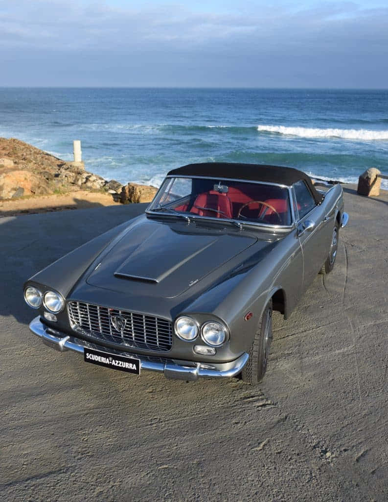 Lancia Flaminia Convertible Seaside Wallpaper