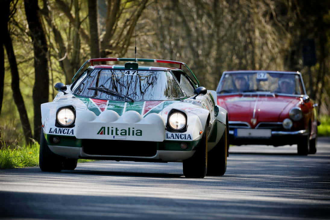 Lancia Stratos Alitalia Rally Car Wallpaper