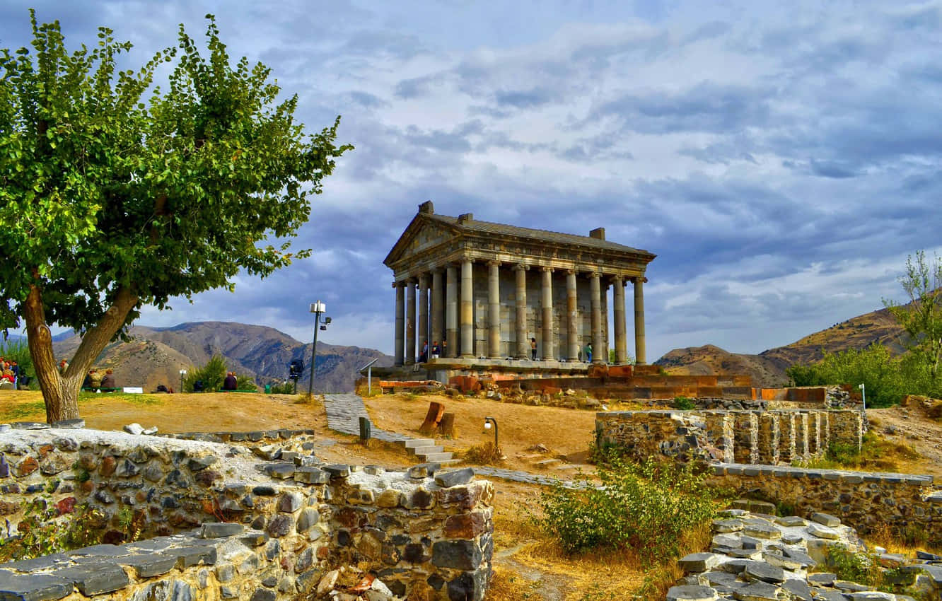 Landscape Photo Of Garni Temple Wallpaper