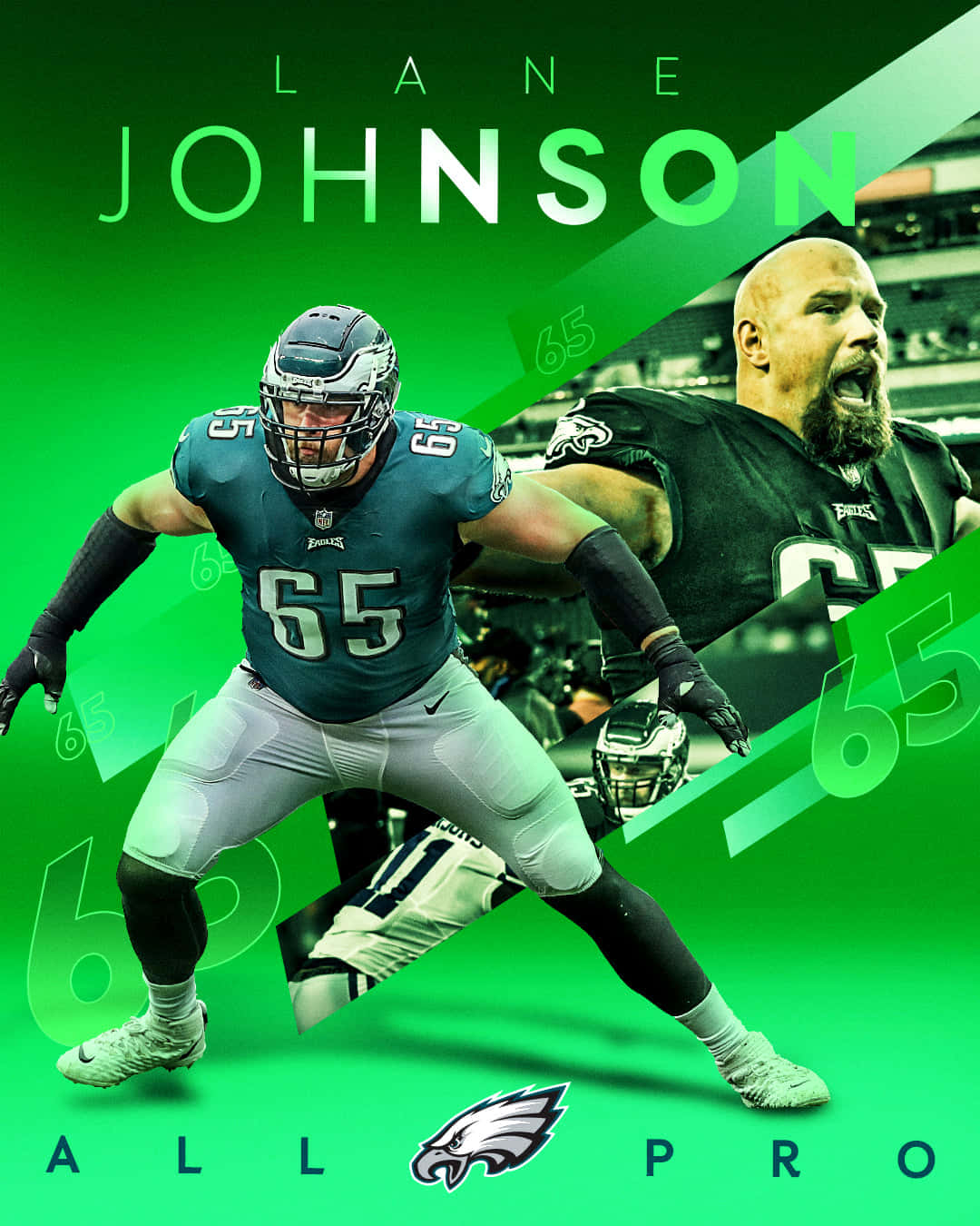 Lane Johnson Philadelphia Eagles All Pro Wallpaper