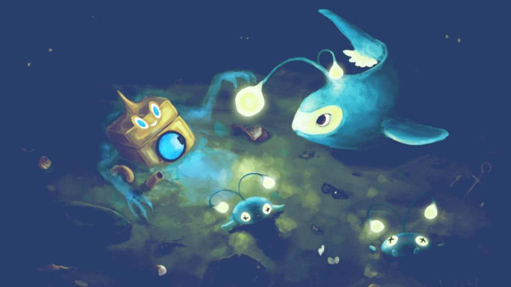 Lanturn And Chinchou Underwater Wallpaper