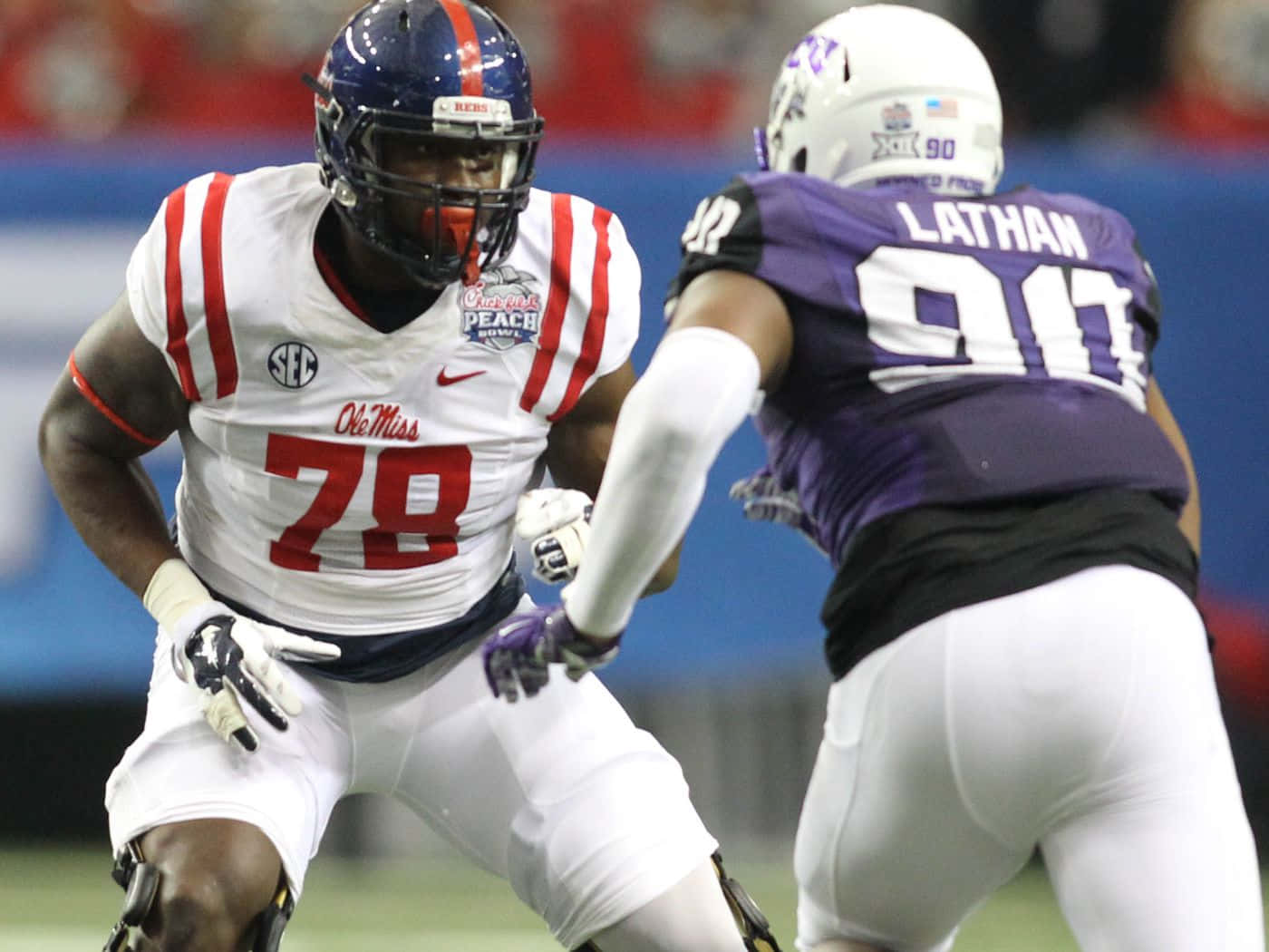 Laremy Tunsil Against Terrel Lathan Wallpaper