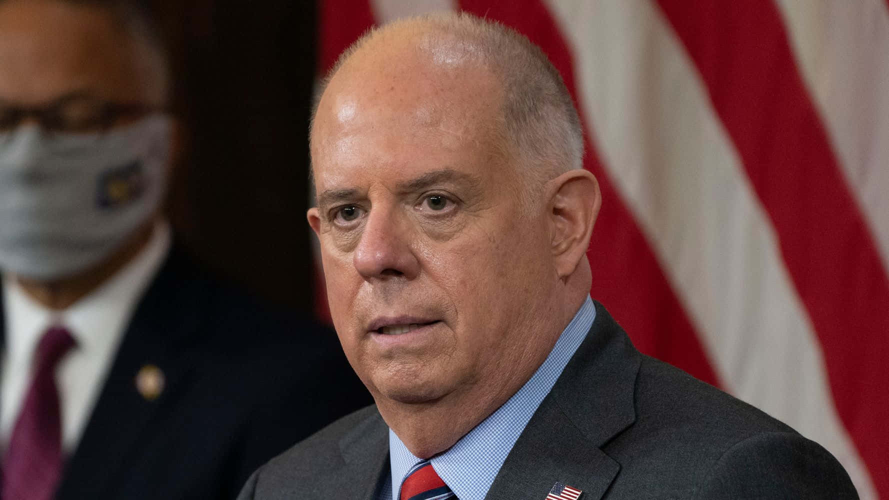 Larry Hogan Serious Expressionat Event Wallpaper