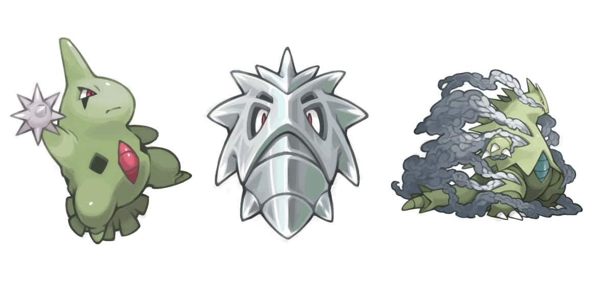 Larvitar Pupitar Tyranitar Evolution Sequence Wallpaper