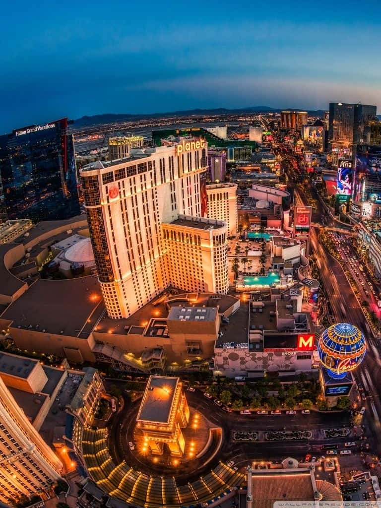 Las Vegas Bird's Eye View Phone Wallpaper