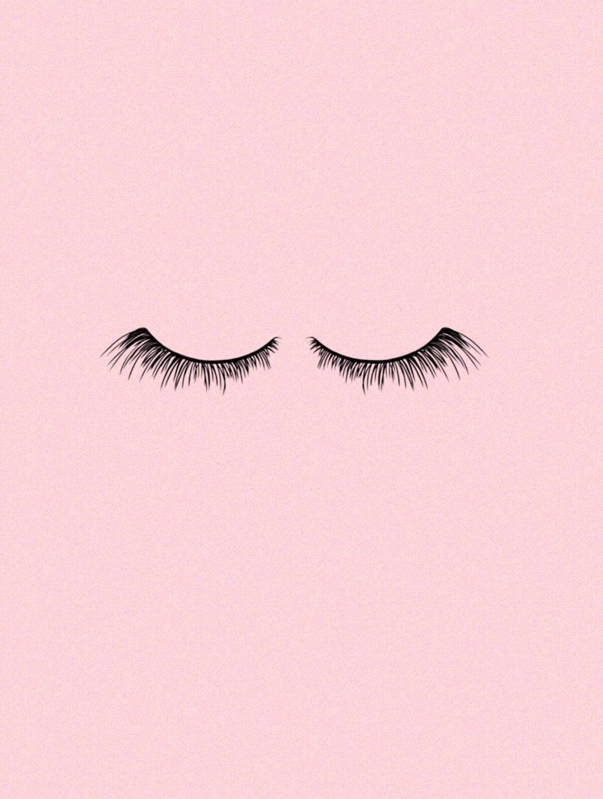 Lashes Plain Pink Wallpaper